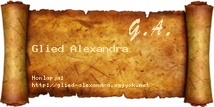 Glied Alexandra névjegykártya